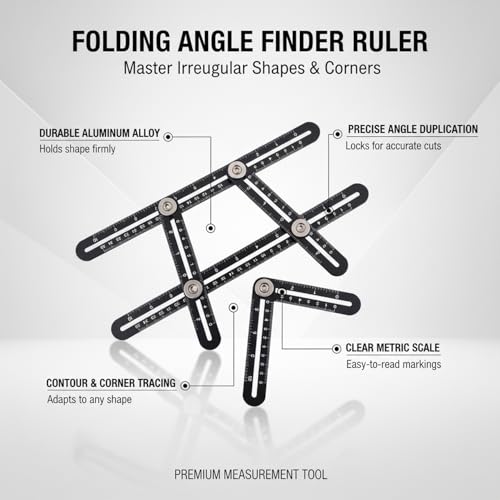 Buscador de ángulos plegable de aleación de aluminio miniatura 4