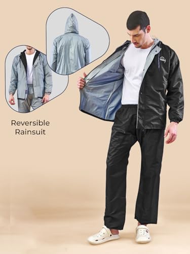 Image of LUX VENUS Reversible Rain Coat for Men.