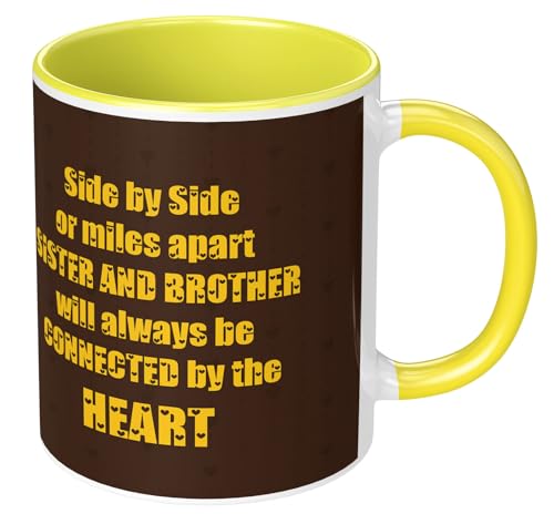 Image of NH10 Designs Raksha Bandhan Gifts Printed Mug with Keychain Best Rakhi Combo Gift for Brother & Sister Rakshabandhan Return Gifts for Sister White 350ml Coffee Mug(Pack of 5)(Combo Set)(RMCKRCG507)
