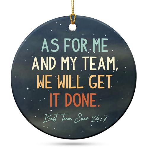 GAUDORA Christmas Best Team Ever Gifts for Coworkers - Ceramic Christmas Ornaments 2025 Tree Decorations - Group Gifts for Coworkers