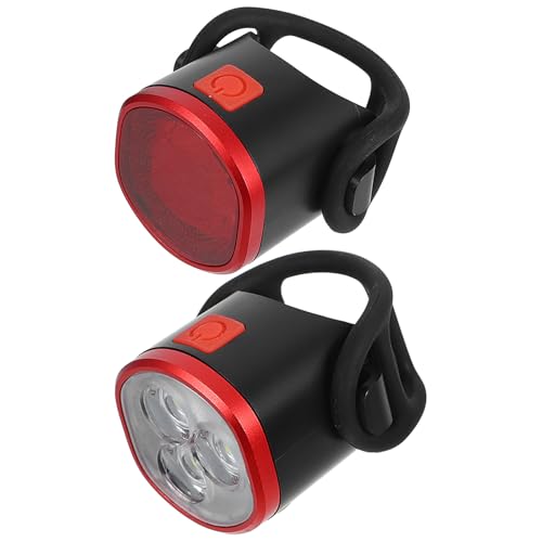 Gogogmee Juego de Luces para Bicicleta Recargables USB Luz Delantera y Luz Trasera para Ciclismo Nocturno Accesorio para Bicicleta de Montaña Batería de Litio Integrada y Múltiples Modos