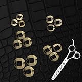 TorSor 15 Pack Hair Cutting Scissors Clicker Plate Replacement Internal Single Layer Stainless Steel Gasket Washer For Hairdressing Scissor Repair Parts Barber Thinning Shears 5 Different Sizes