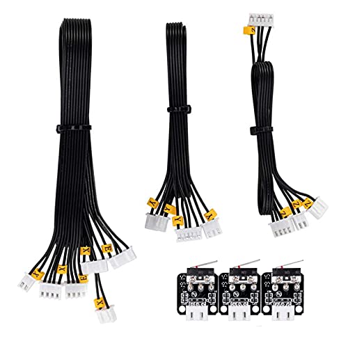 Interrupteur de fin d'imprimante APKLVSR X & Y & Z avec câbles compatibles avec Creality Ender 3 / Ender 3X / Ender 3 Pro/Ender 3 Prox Cover