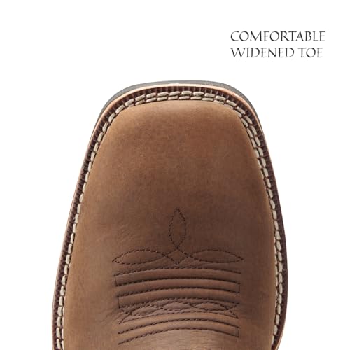Image of SUREWAY Western Boots For Men - Mens Square Toe Cowboy Boot,Oil /Slip Resistant,Durable Fashionable Classic Pull on 10 Inch Wellington Boots - Soft Toe Work Boots
