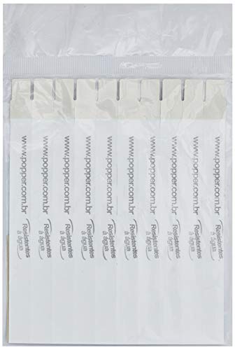 Pulseira Identificação, Popper FB-B, Multicor, Pacote com 50