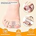 LeaOcaao 4 PCS Gel Bunion Toe Separators with 2 Loops for Overlapping Toes Gel Toe Spacers Bunion Corrector for Feet, Hammer Toe Straightene for Women Men
