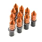 Yibid 5mm 10pcs Universal Motorcycle Spike Bolts Screws Windscreen Windshield M5 Fairing License Plate Mounting Kit Nuts for Sport Bikes Suzuki GSXR 600 750 1000 (Orange)