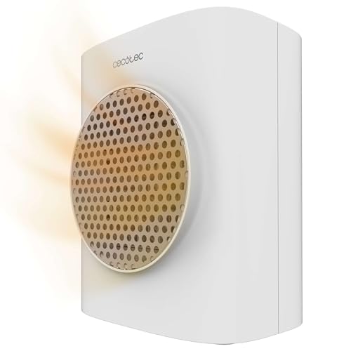 Cecotec Scaldabagno Ceramico ReadyWarm 1570 Max Ceramic Smart White. 1500 W, Tecnologia Ceramica, Display Digitale, Termostato Regolabile, Silenzioso, Sistema di Sicurezza