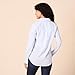 Amazon Essentials Women's Regular-Fit Long-Sleeve Button-Down Poplin Shirt, French Blue White Stripe, Large
