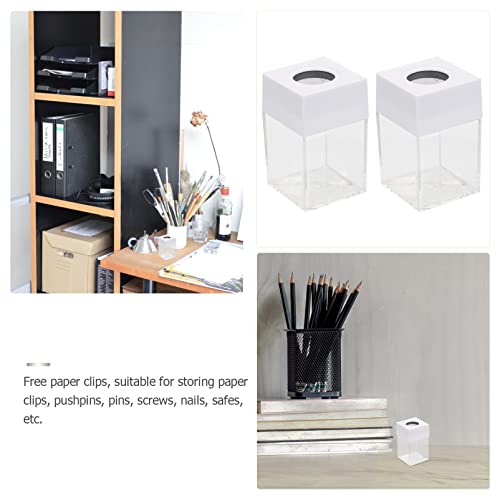 Jojofuny A115157H6XO 2 Pieces Magnetic Paper Clip Dispenser Holder Paper Clip Storage Containers thumb #5