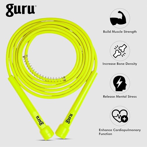Image of GURU Skipping Rope, Adjustable Jumping Rope For Men & Women & For Kids Ideal For Gym /Exercise Rope For Workout