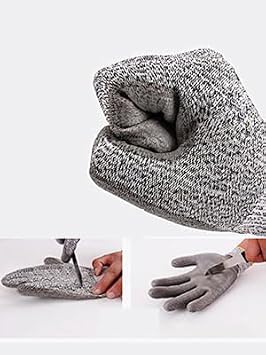 Cut Resistant Gloves Size 7/S - CE EN388 Certified, PPE Level 5 Protection, Anti-Slash Safety Gloves for Kitchen, Garden and Work Site
