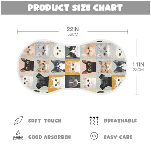 vvfelixl Muslin Burp Cloths Watercolor Pet Portraits Baby Washcloths for Baby Girl Boys 2 Pack2