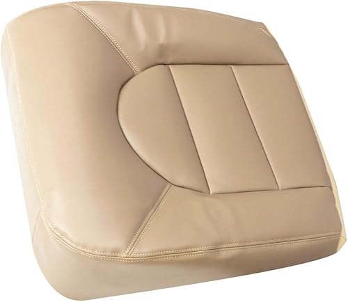 Miniatura 6 de GXARTS Fundas de asiento de cuero para parte inferior del lado del pasajero, color marrón compatible con Ford F250, F350, F450, F550, Lariat XLT