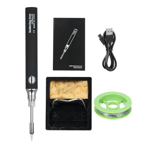 Kit de soldador inalámbrico recargable por USB, portátil, de bajo voltaje con 3 ajustes de temperatura para proyectos pequeños en casa DIY
