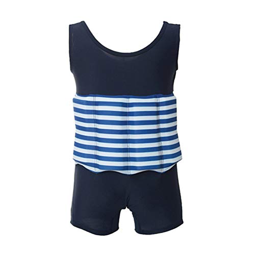 Image of IDOPIP Kids Boys Girls Floatation Swimsuit with Adjustable Buoyancy Baby Float Suit Swim Vest One Piece Swimwear Bathing Suit