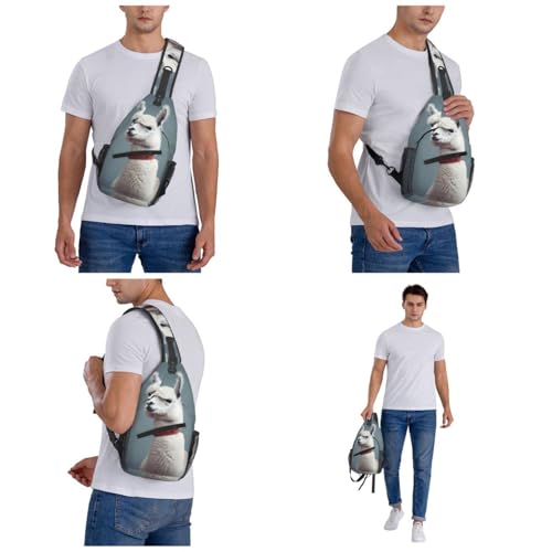 Bolso Sling Unisex tipo Chest Bag negro para viaje miniatura 6
