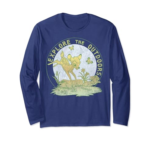 T-shirt Bambi Disney à manches longues pour enfant passionné d'exploration