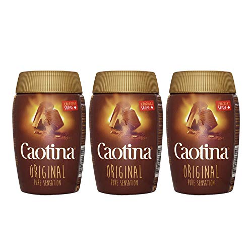 Chocolat à boire original Caotina, poudre de cacao avec le meilleur chocolat suisse, chocolat chaud durable et certifié, 3x200g Cover