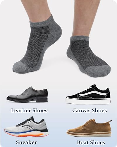 Image of Jane Stone Men's Ankle Socks Cotton Non Slip No Show Socks Size 9-12 /13-15