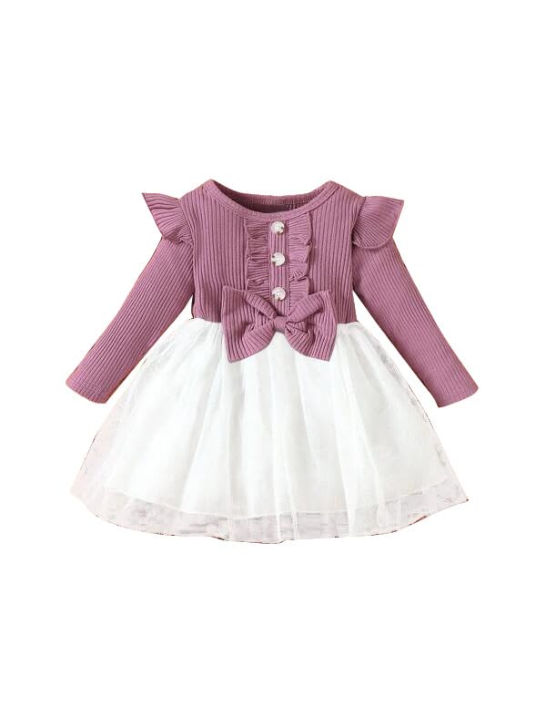 OMLIStylish Baby Princess Dresses for Kid's | Smooth Design with 3 Button with Beautiful Butterfly net Frock Dress