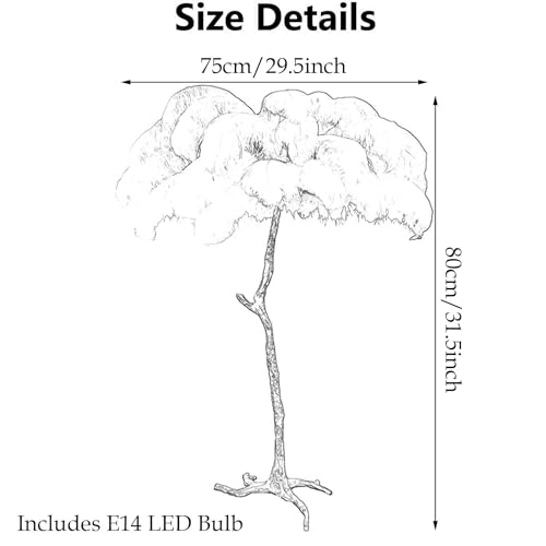 Lampe de sol nordique avec variateur et plumes d'autruche lumineuses - 7