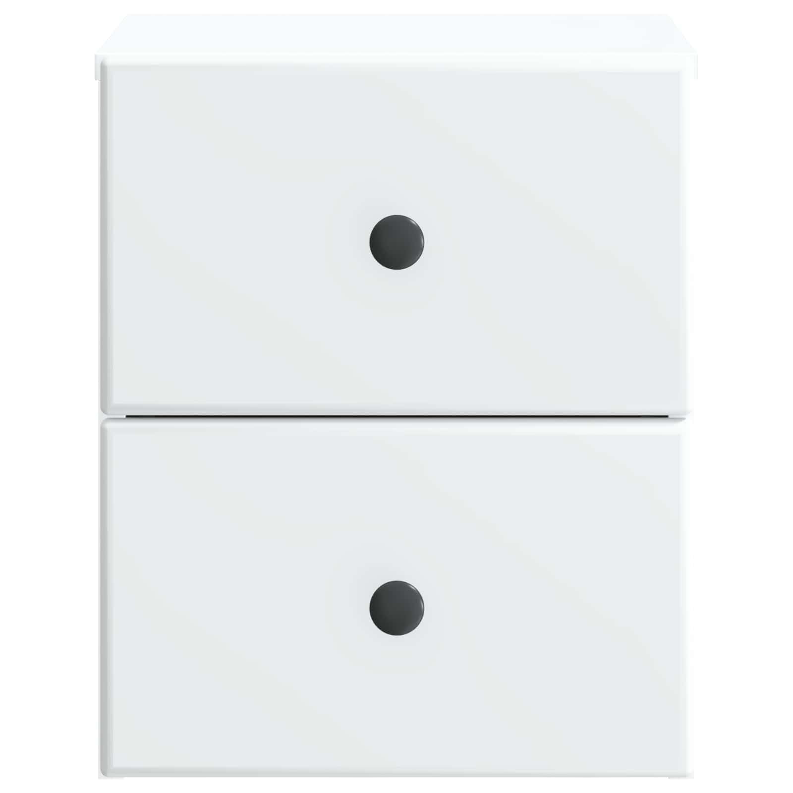 Mueble de noche blanco 34,5 x 33 x 40 cm con 2 cajones