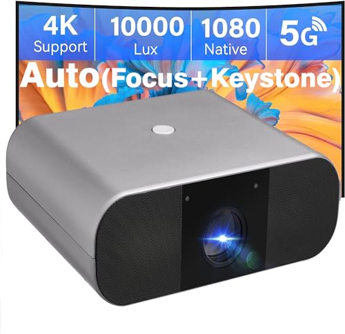 Image of TOPTRO Projector for Home 4K Support, M7 Auto Focus Full HD Projector Native 1080p 10000 Lumen YouTube Netflix Primevideo Hotstar Apps Auto Keystone WiFi BT Miracast 300 inch Home Cinema Projector