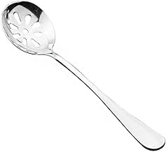 DayCount® Pack of 2 Soup Slotted Serving Spoon, 18/10 Stainless Steel Buffet Colander Spoon, 7.7'' (Slotted Spoon)