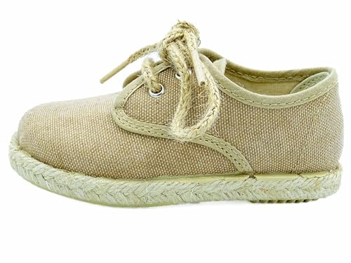 PULIDINES - esparteña para niño de Ceremonia Bebé niño Talla: 20 Color: Tierra