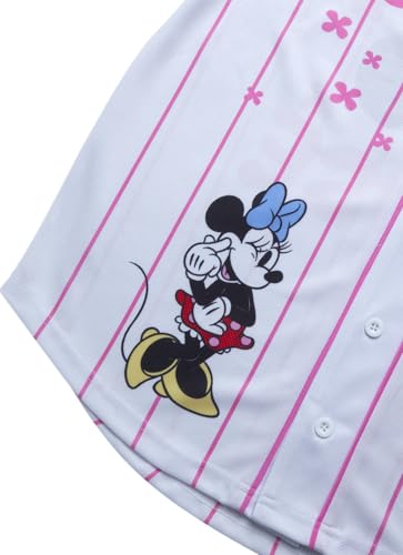 Image of Disney Womens Baseball Jersey Lightweight Graphic Baseball Shirts for Women | 100% Polyester Fabric, Lightweight & Breathable, Mesh or Button-Down Styles