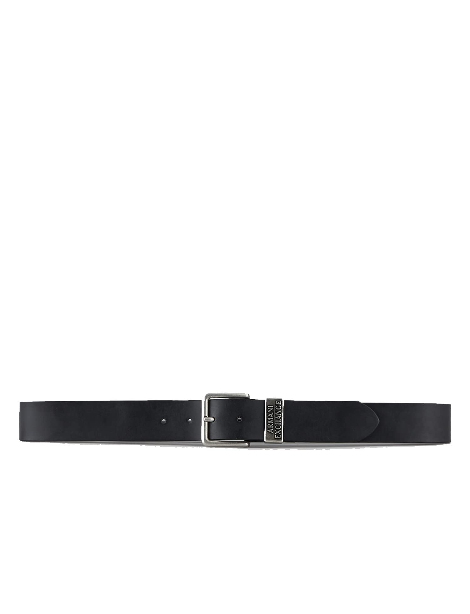 A|X Armani Exchange Men's Smooth Leather Belt, Black, 30