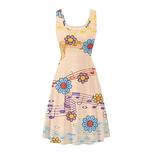 Image of Dreaweet Casual Sleeveless Dresses for Women Girls, Round Neck Tank Dresses with Pockets Summer Sundress Size XS-4XL