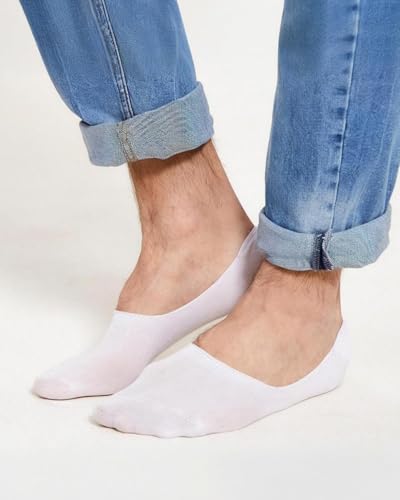 5 Pair Mens Truly No Show Socks With Non Slip Grips,Women Cotton Low Cut Socks for Loafer Sneakers Boat Shoes