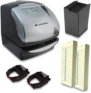 حزمة ساعة الوقت Acroprint Es900 ، عرض رقمي ، أسود   