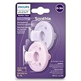 フィリップス Avent Soothie Pacifier おしゃぶり シリコーン 0-3ヶ月用 2個パック (ピンク＆パープル) [並行輸入品]