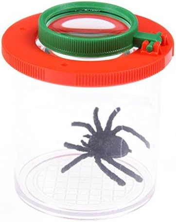 Easyflower Insect Box Bug Viewer With Double-lens Magnifying Viewers(Red+Green)