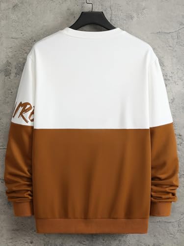 Image of Tagas Men's Colorblock Adventure Print Sweatshirt - Winterwear Round Neck Pullover | Casual Stylish Fleece Sweatshirt | Sizes S-XXL