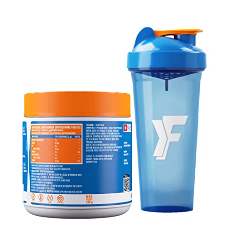 Fast&Up Creatine Monohydrate WITH FREE SHAKER (Pack of 250 gms Powder, 83 Servings), Helps Sustain Longer Workout, Muscle Repair & Recovery - Unflavored