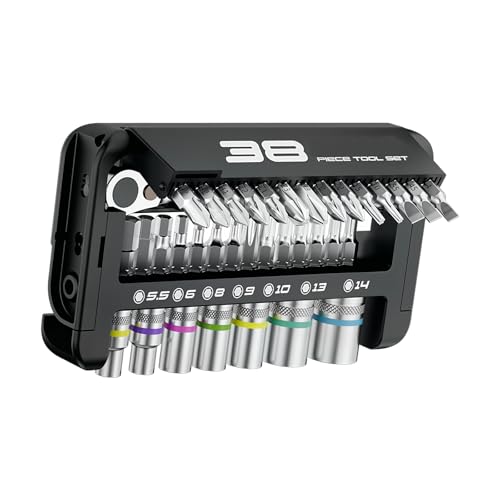 Ensemble de douilles à cliquet multifonction 38 en 1 avec support de rangement - 2