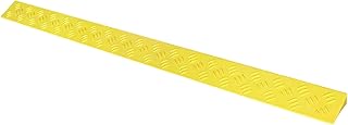 Rampa portátil antideslizante para interiores de 39 pulgadas, rampa de umbral para sillas de ruedas, scooters y robots, color amarillo, 1 6,5 cm de alto
