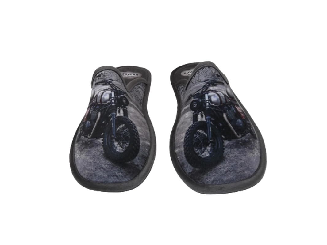 Biorelax Zapatilla de estar por casa Hombre/Dibujo Moto