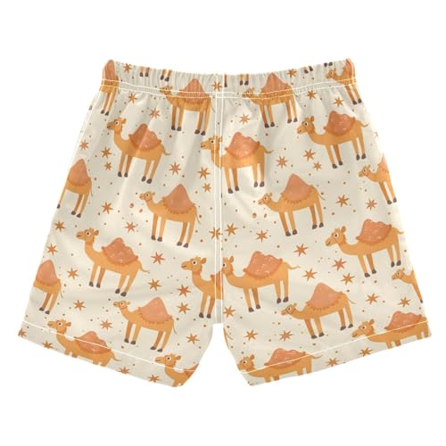 ALAZA Cute Camel Star Orange Boys Quick Dry Beach Board Shorts Kids Swim Trunks Bathing Suit Swimsuit2