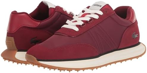 Lacoste Women's L-Spin Sneaker, Burg/Gum, 9 | Image 6