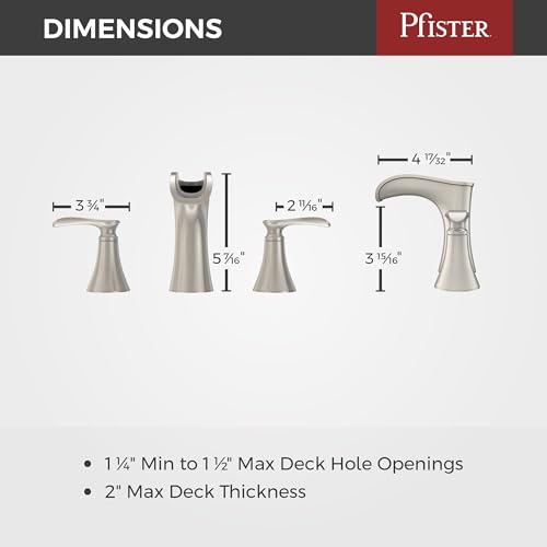 Pfister Waterfall Widespread Bathroom Sink Faucet