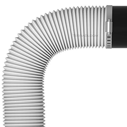 TerraBloom 6" Air Duct - 8 FT Long, White Flexible Ducting with 2 Clamps, 4 Layer HVAC Ventilation Air Hose - Great for Grow Tents, Dryer Rooms, House Vent Register Lines - Thumbnail 3
