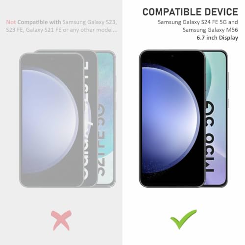Image of SupCares Tempered Glass for Samsung Galaxy S24 FE and Galaxy M56 (6.7 Inch) With Installation Kit | 9H Edge to Edge Screen Protector | Black