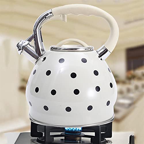 Pot à sifflet en acier inoxydable 3.5L théière blanche - 6