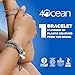 4ocean Coral Reef Beaded Bracelet Made From Recycled Plastic with Stainless Steel Charm + Stickers | Men Women | Supports Ocean Conservancy