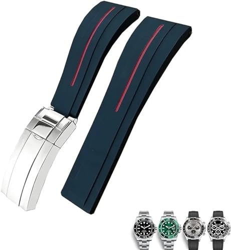 Bracelet Rolex GMT 20mm étanche en caoutchouc haute résistance Oysterflex